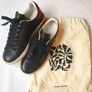 Isabel Marant Bart Sneakers - Black and Red